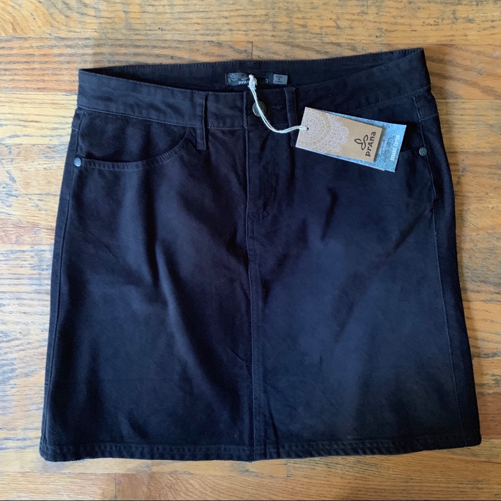 Prana Black A-Line Skirt